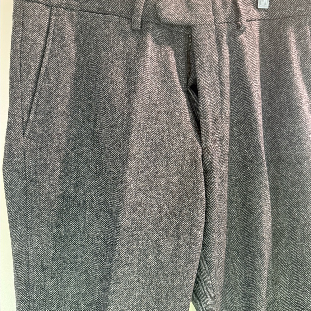 J. Crew bowery Gray Herringbone Trousers